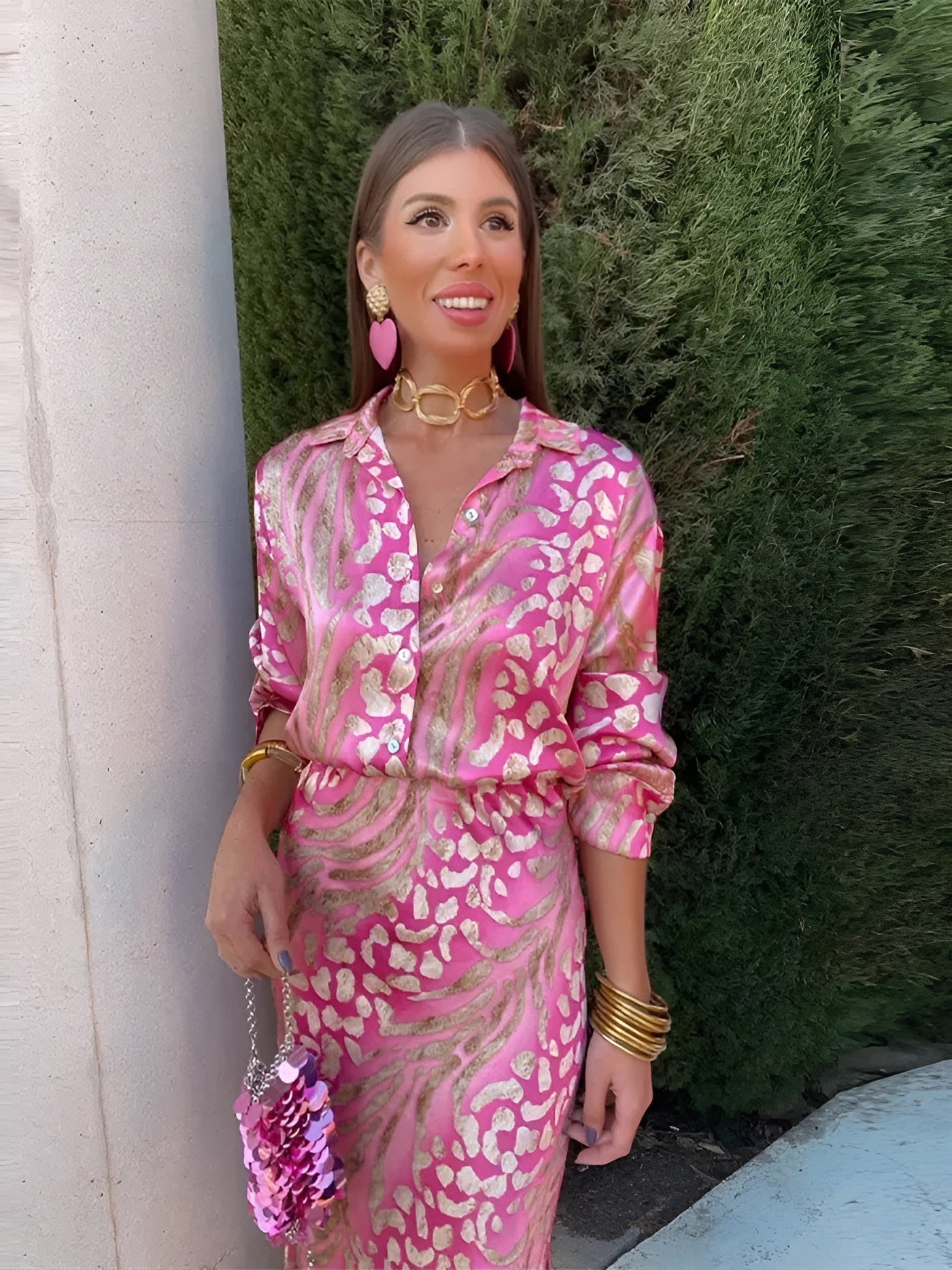 Mei | Elegantes Satin-Hemdkleid