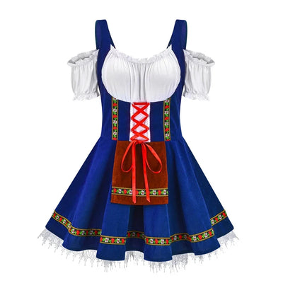 Damen Mini Elegante Oktoberfest Dirndl Kleid