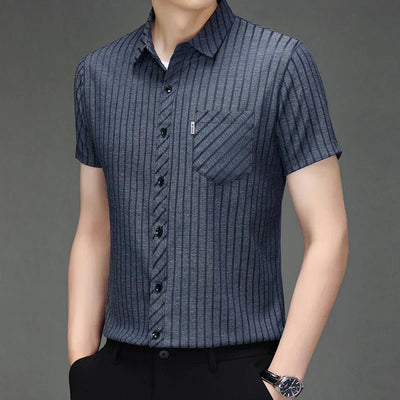 ROSSI ROMA | Business Polo mit Streifenmuster