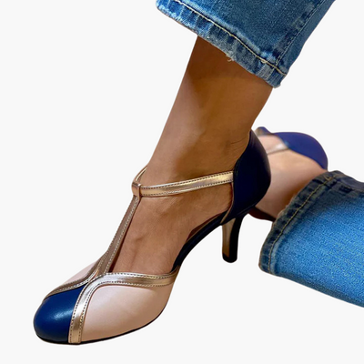 Alessia  | Bunte High Heels mit T-Strap