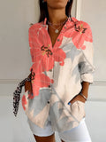 Orange/Grau Floral