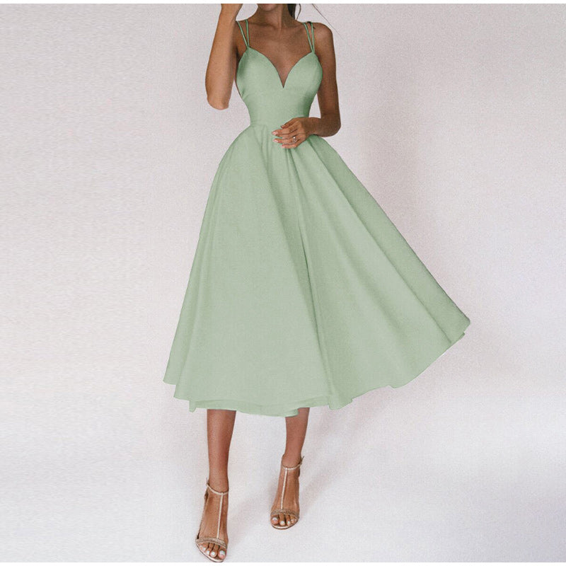 Formelles Damen Partykleid Mit V Ausschnitt | Midi