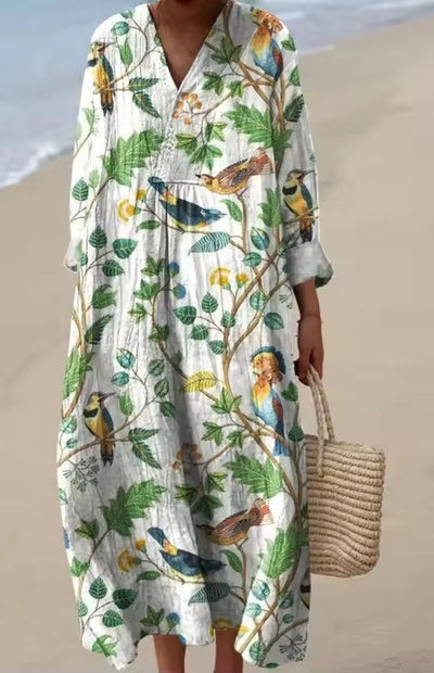 Heike | Luftiges Maxikleid mit floraler Note