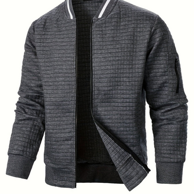 Herren Pulli | Kariertes Zip-Up Pullover Hoodie | Casual Winter