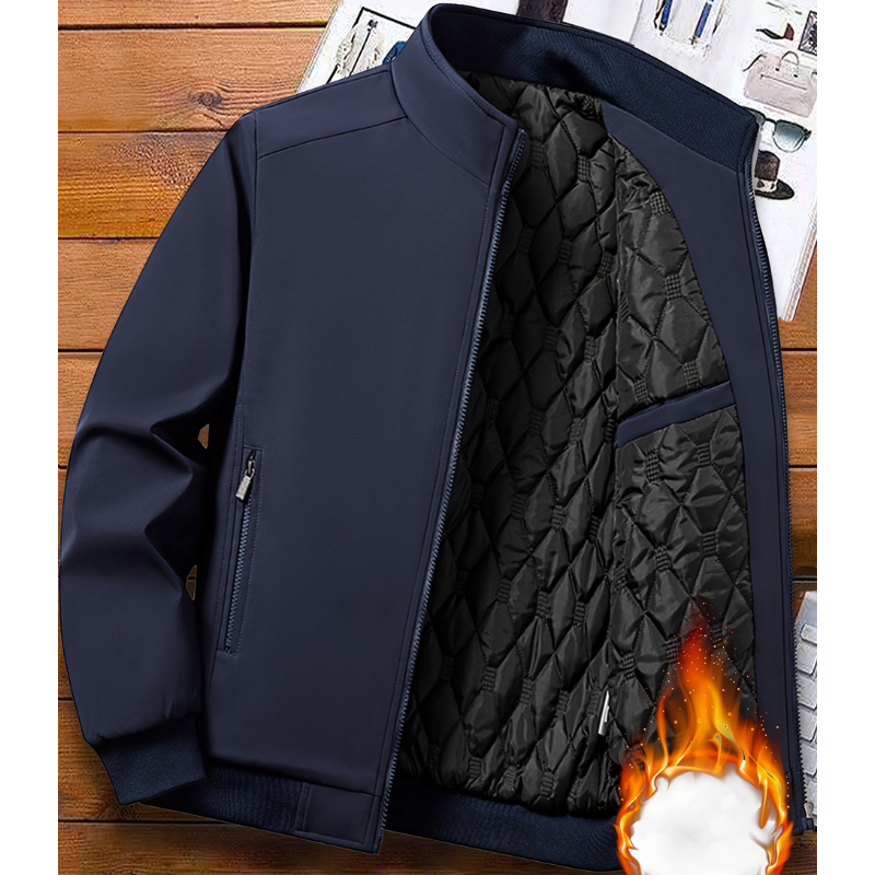 Jacke Harren | Lässige Effen Zip-Up | Kleine Stehkragen Winterjacke