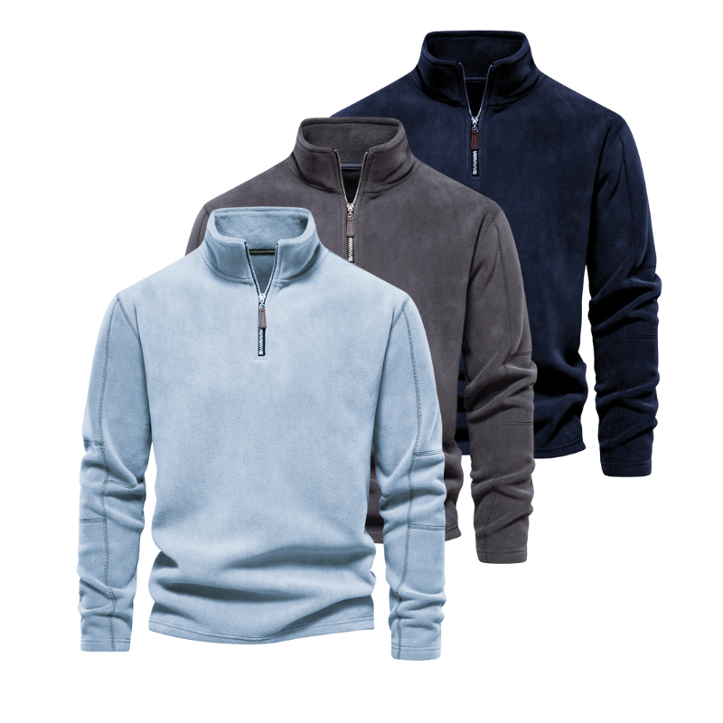 Herren Pulli | Pullover mit Halb-Zip | Warmer Outdoor Style