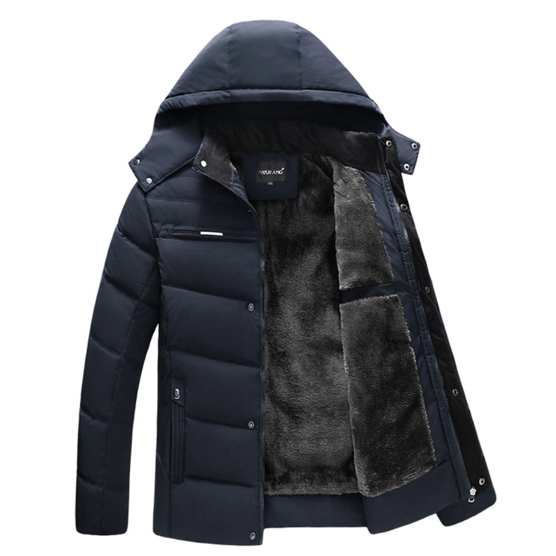 Winterjacke Herren | Jacke Herren Kapuze | Dick Gefüttert Casual