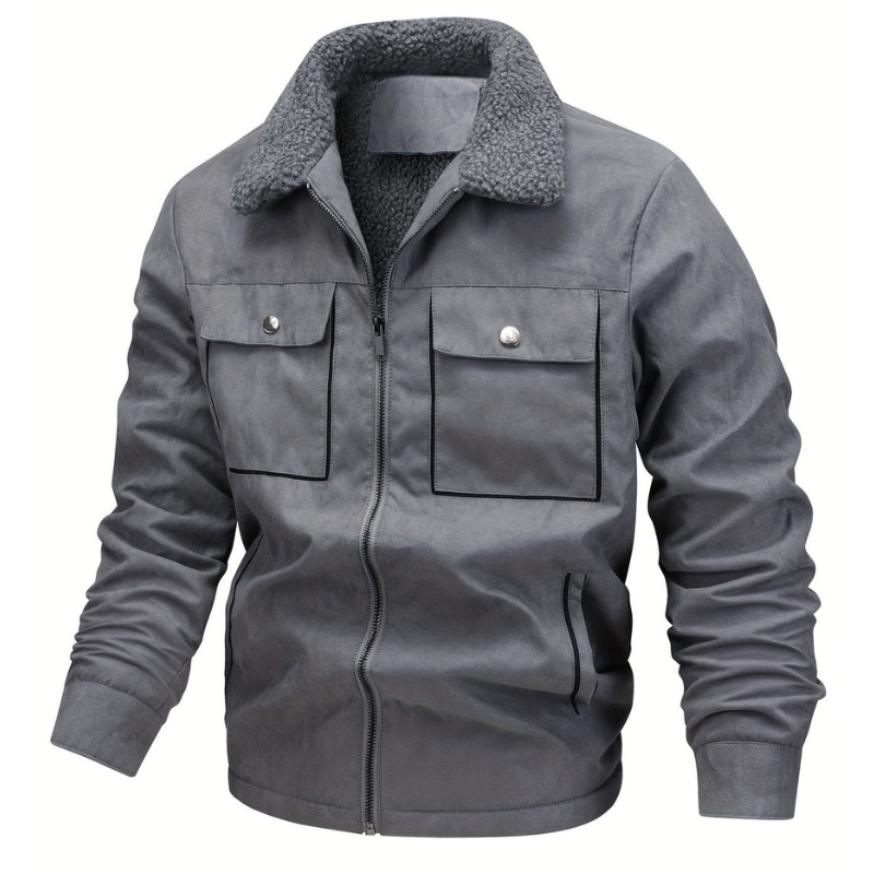 Winterjacke Herren | Warme Outdoor Jacke | Mit Taschen & Kragen