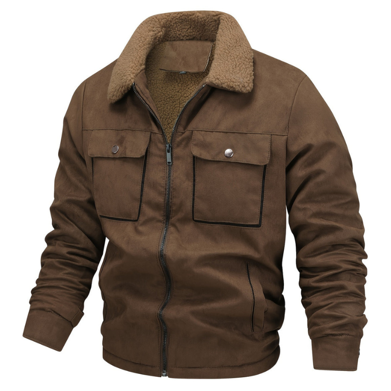 Winterjacke Herren | Warme Outdoor Jacke | Mit Taschen & Kragen