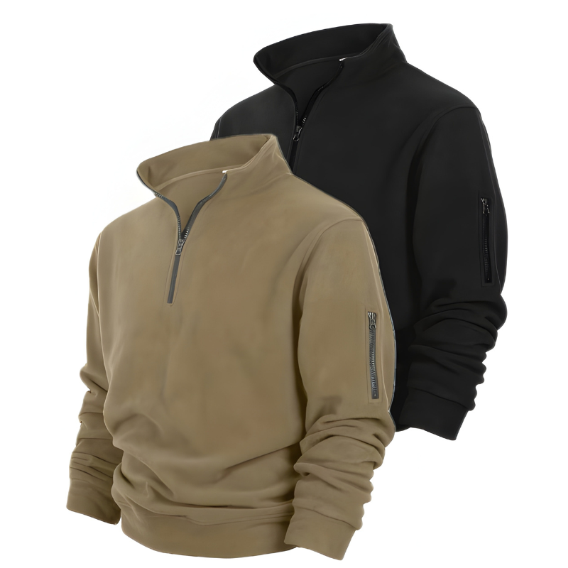 Herren Pulli mit Half-Zip | Vielseitiges Pullover | 2 Stück