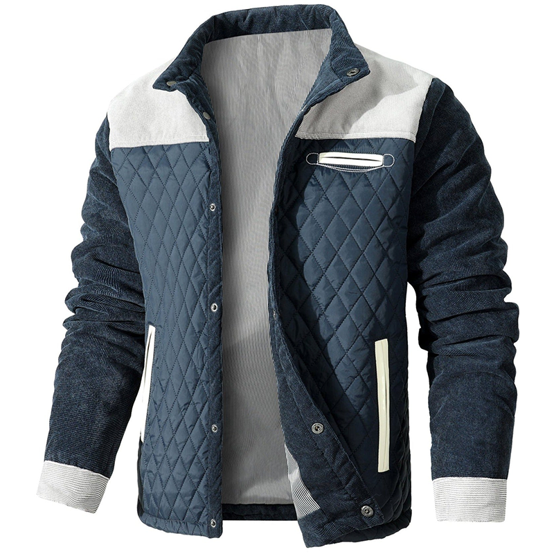 Jacke Herren | Diamant-Steppung | Leicht Gepolstert Blaue jacke