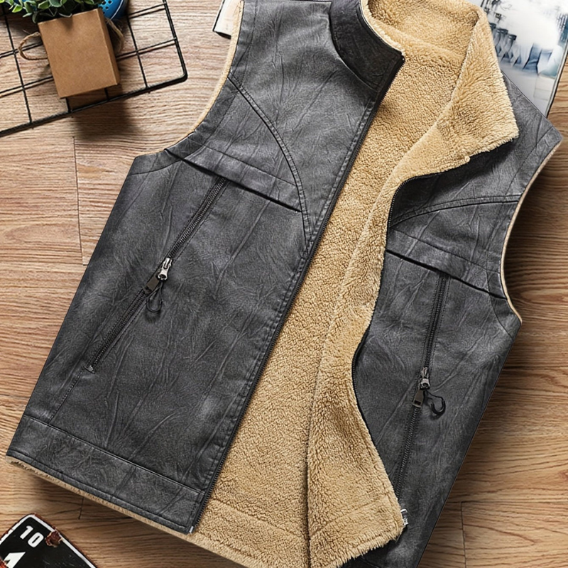 Herren Weste | Kleider Herren | Warm Gefütterte Biker Weste