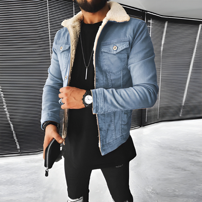 Jacke Herren | Blaue Jacke Casual | Warme Übergangsjacke Style