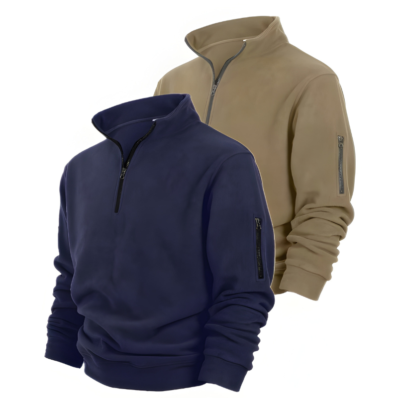 Herren Pulli mit Half-Zip | Vielseitiges Pullover | 2 Stück
