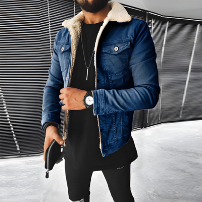 Jacke Herren | Blaue Jacke Casual | Warme Übergangsjacke Style