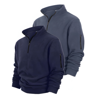 Herren Pulli mit Half-Zip | Vielseitiges Pullover | 2 Stück