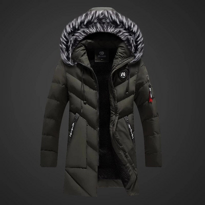 Jacke Herren | Winterjacke Herren Lang | Warm Gefüttert Casual Style