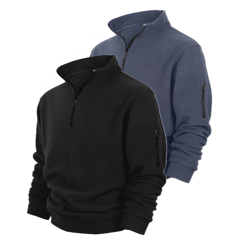 Herren Pulli mit Half-Zip | Vielseitiges Pullover | 2 Stück