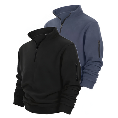 Herren Pulli mit Half-Zip | Vielseitiges Pullover | 2 Stück