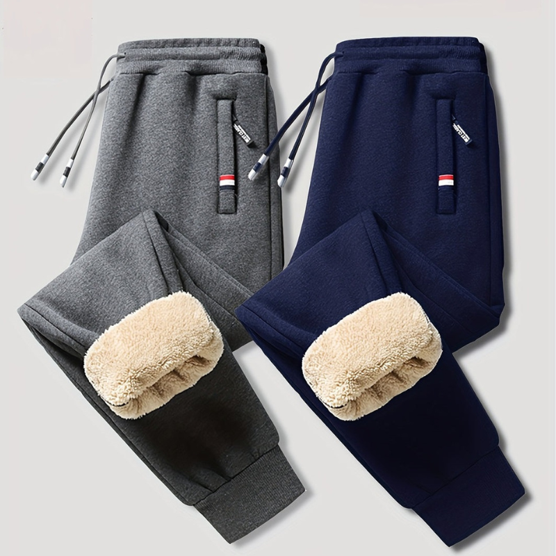 Thermohose Herren | Warme Winterhose mit Kordelzug | Bequeme Kleider