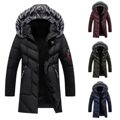 Jacke Herren | Winterjacke Herren Lang | Warm Gefüttert Casual Style