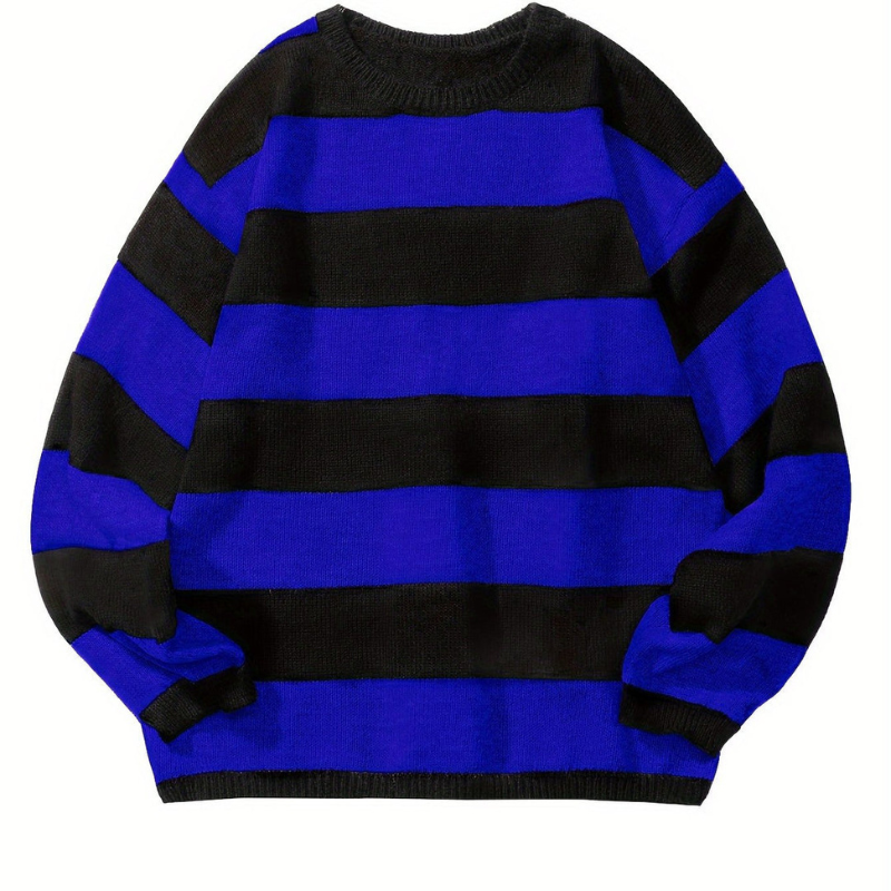 Pullover Herren |  Retro Streifen | Rundhals Pulli