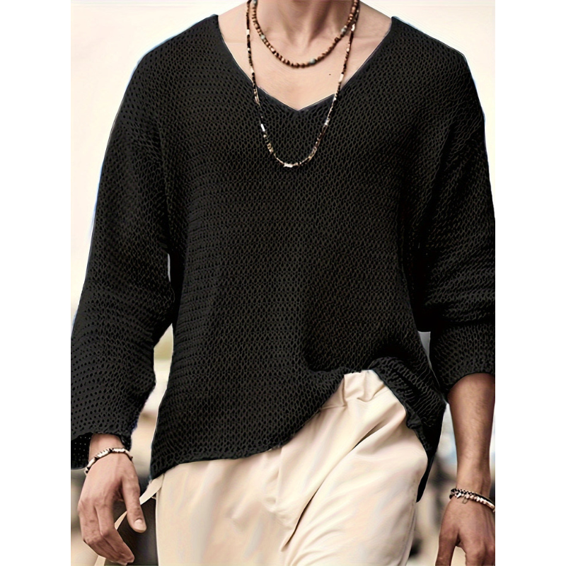 Herren Pullover | V-Ausschnitt und Langarm | Klassisch Stil