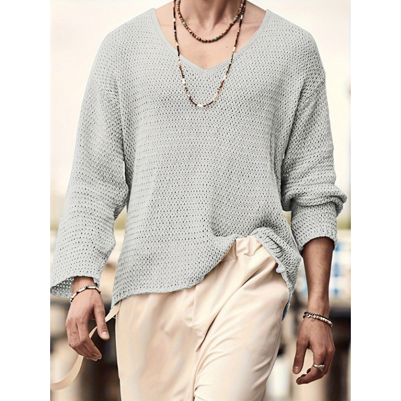 Herren Pullover | V-Ausschnitt und Langarm | Klassisch Stil