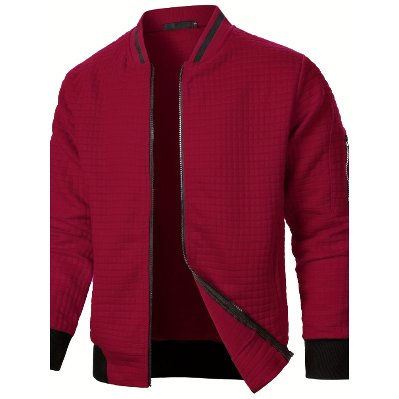 Herren Pulli | Kariertes Zip-Up Pullover Hoodie | Casual Winter