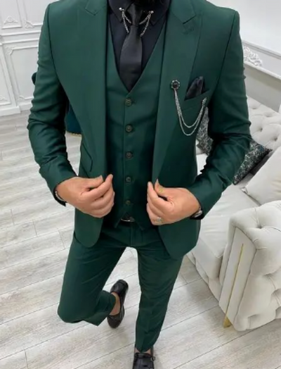 3 Teiliger Hochzeitsgastanzug Für Herren | Slim Fit