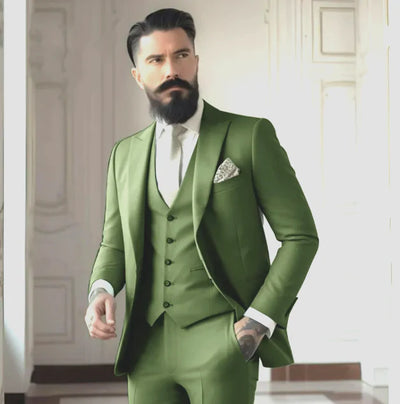 Klassischer Hochzeitsgastanzug für Herren | Einreihig